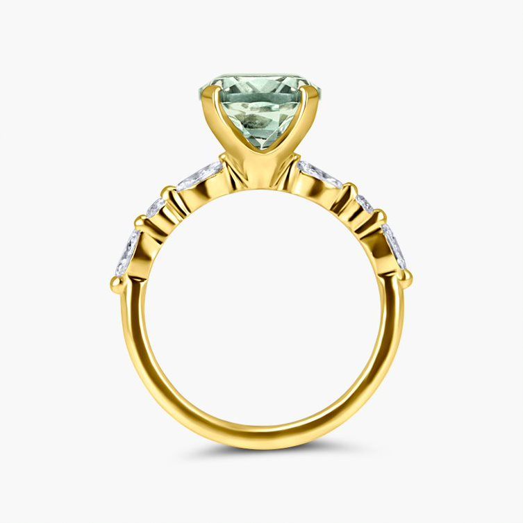 Moonlight prasiolite