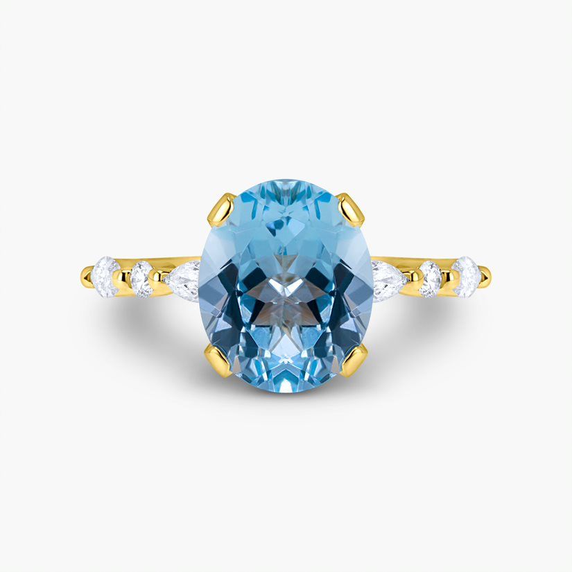 Moonlight sky blue topaz