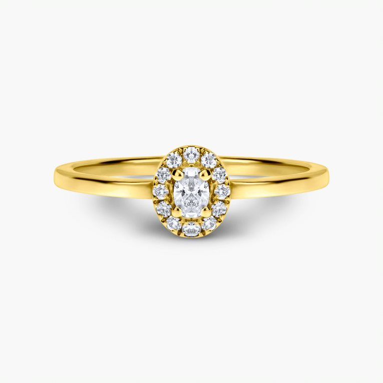 Pretty oval halo